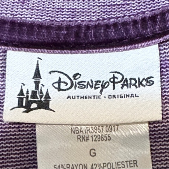 Disney Parks Purple Long Sleeve Tee with Mickey and Minnie Size L - Picture 3 of 9